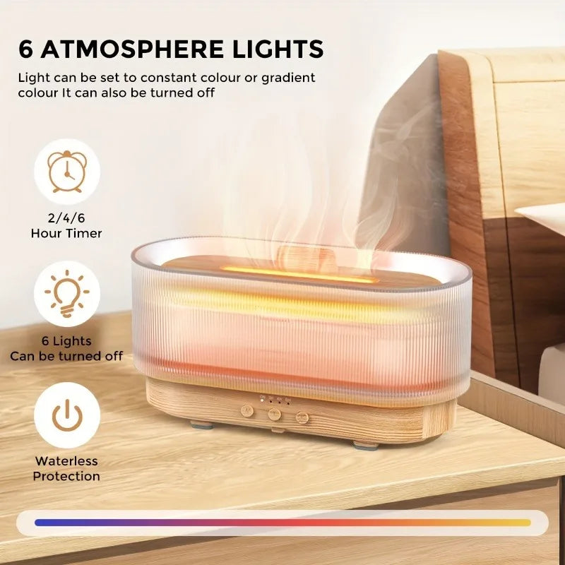 SEJOY 300ml Humidifier for Office Home Flame Aromatherapy Humidifier Ultrasonic Technology Essential Oil Aromatherapy Diffuser