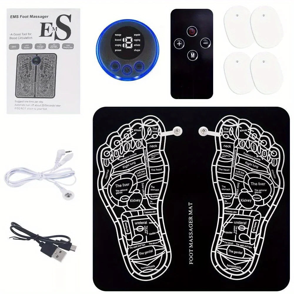Get Relief With Electric EMS Foot and Leg Massager for Deep Reshaping and Pain Relaxation
