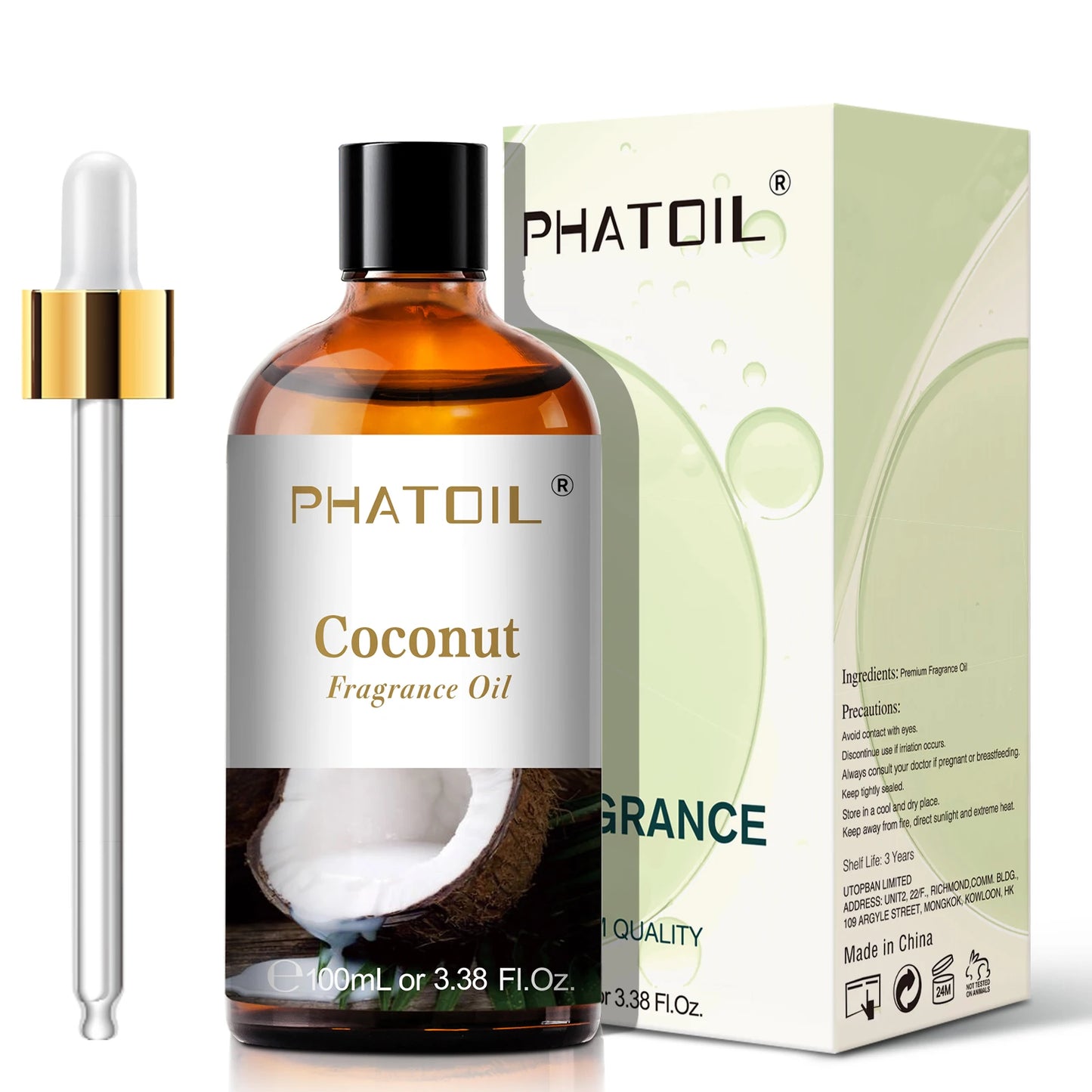 PHATOIL 100ML Coconut Peach Blueberry Mango Fragrance Oil Apple Banana Grape Lemon Aroma Oil for Oil Diffuser Soap Candle Making