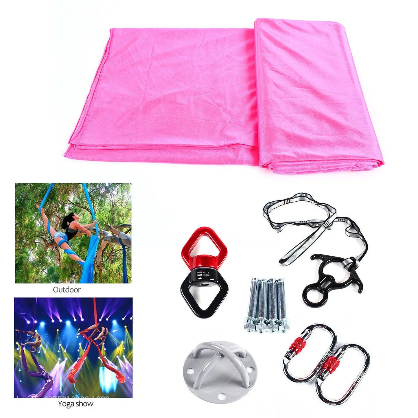 Aerial Silk Yoga Swing Hammock Inversion Anti-Gravity Pilates Kit