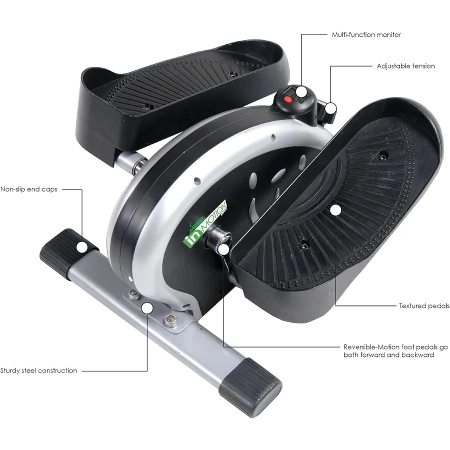 Stamina Inmotion Compact Strider Foot Exercise Machine Under Desk Elliptical Standing or Seated Elliptical Fitness Equipment