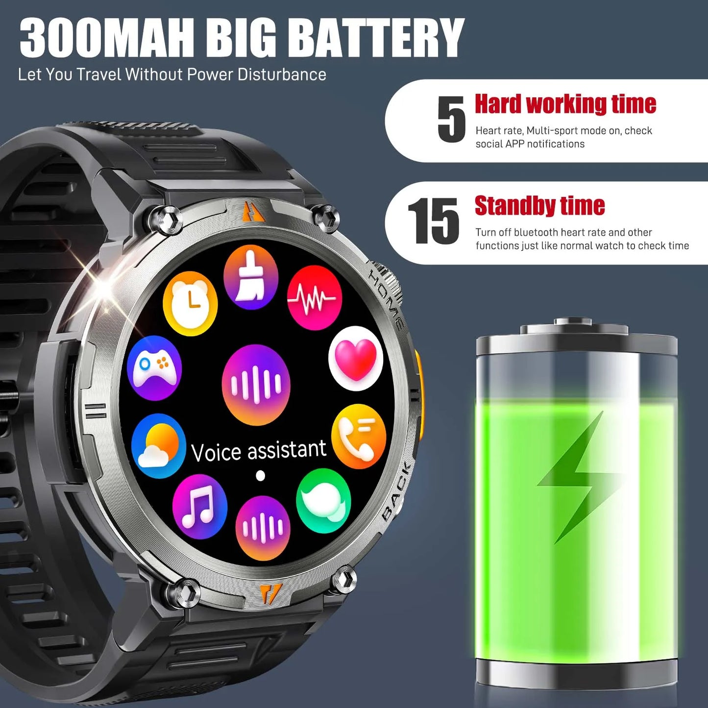 EIGIIS 2024 New KE3 Bluetooth Call Smart Watch Men Full Touch