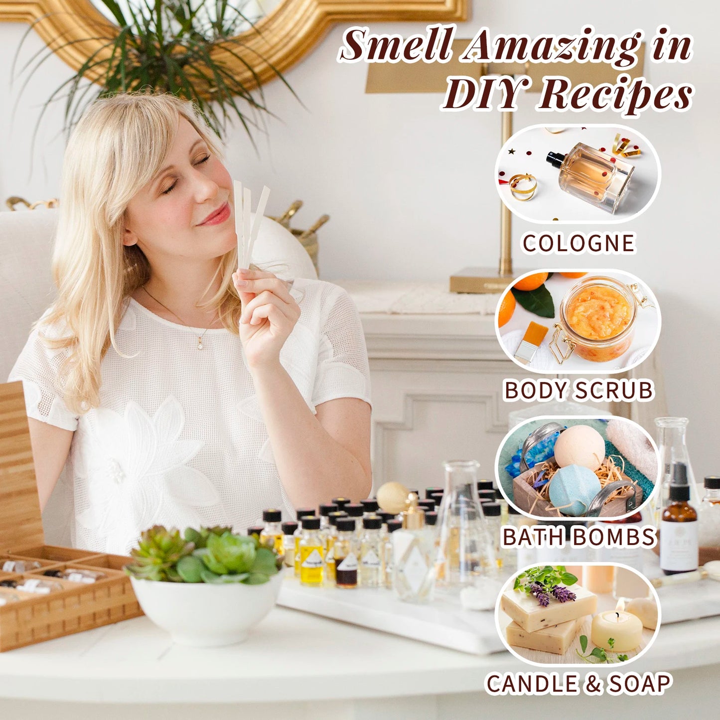 HIQILI Gold Coast Set, TOP 6 PCS Fragrance Oils  Gift Set for Aromatherapy Car Home hotel Diffuser Humidifier Candles Making