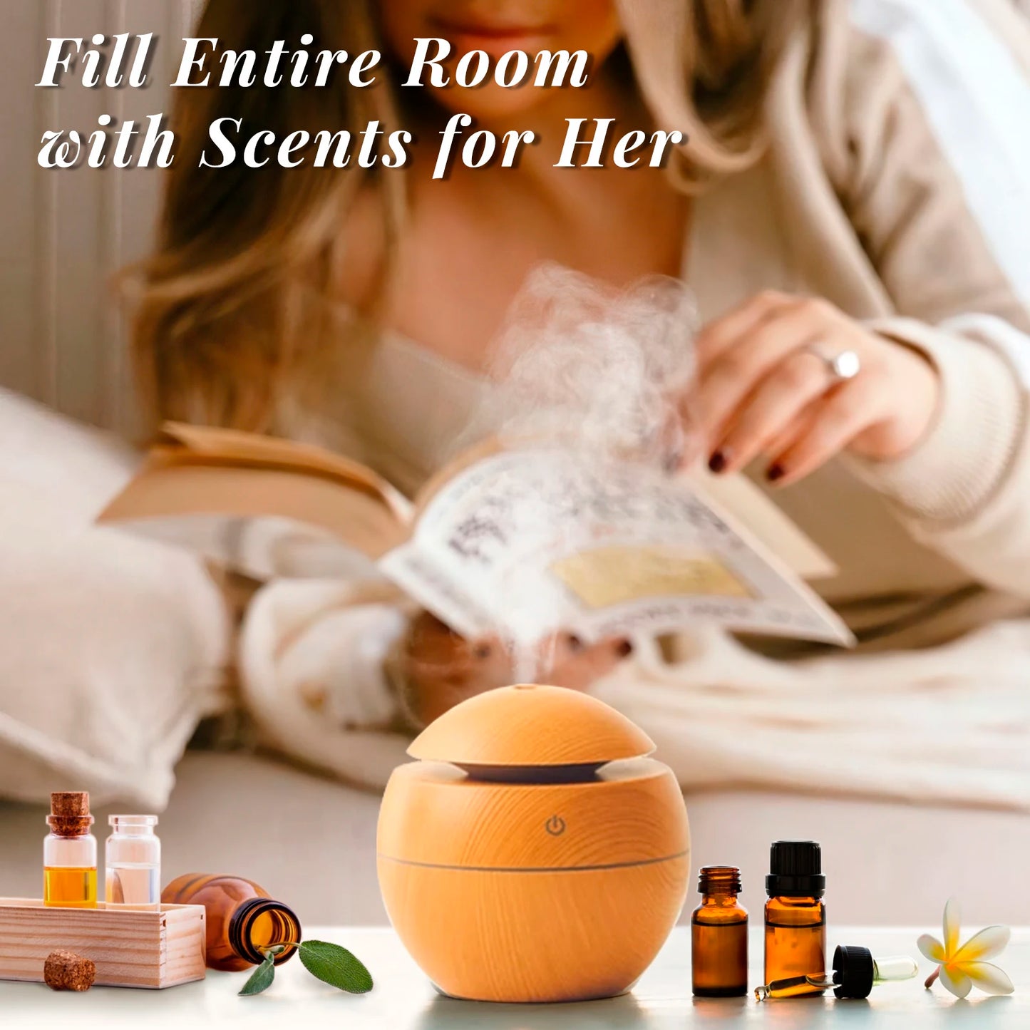 HIQILI Fragrance Oils Set Women Theme Top 6 Gift Set for Aromatherapy Diffuser Humidifier Candles Car Home Hotel Travel