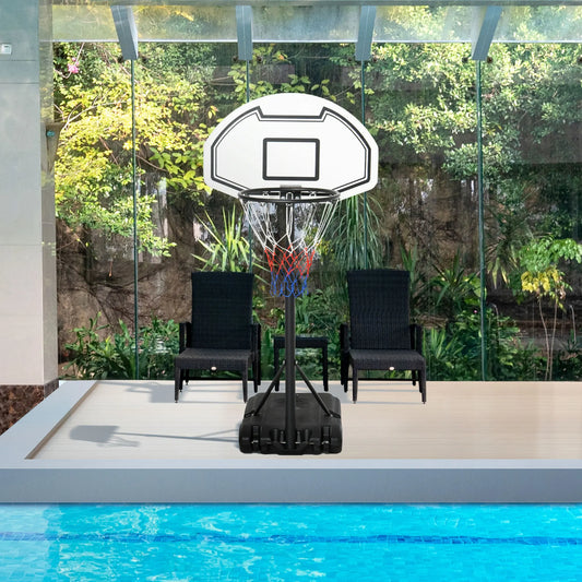 Outdoor Basketball Hoop System Adjustable Pool Water Sport Game Play