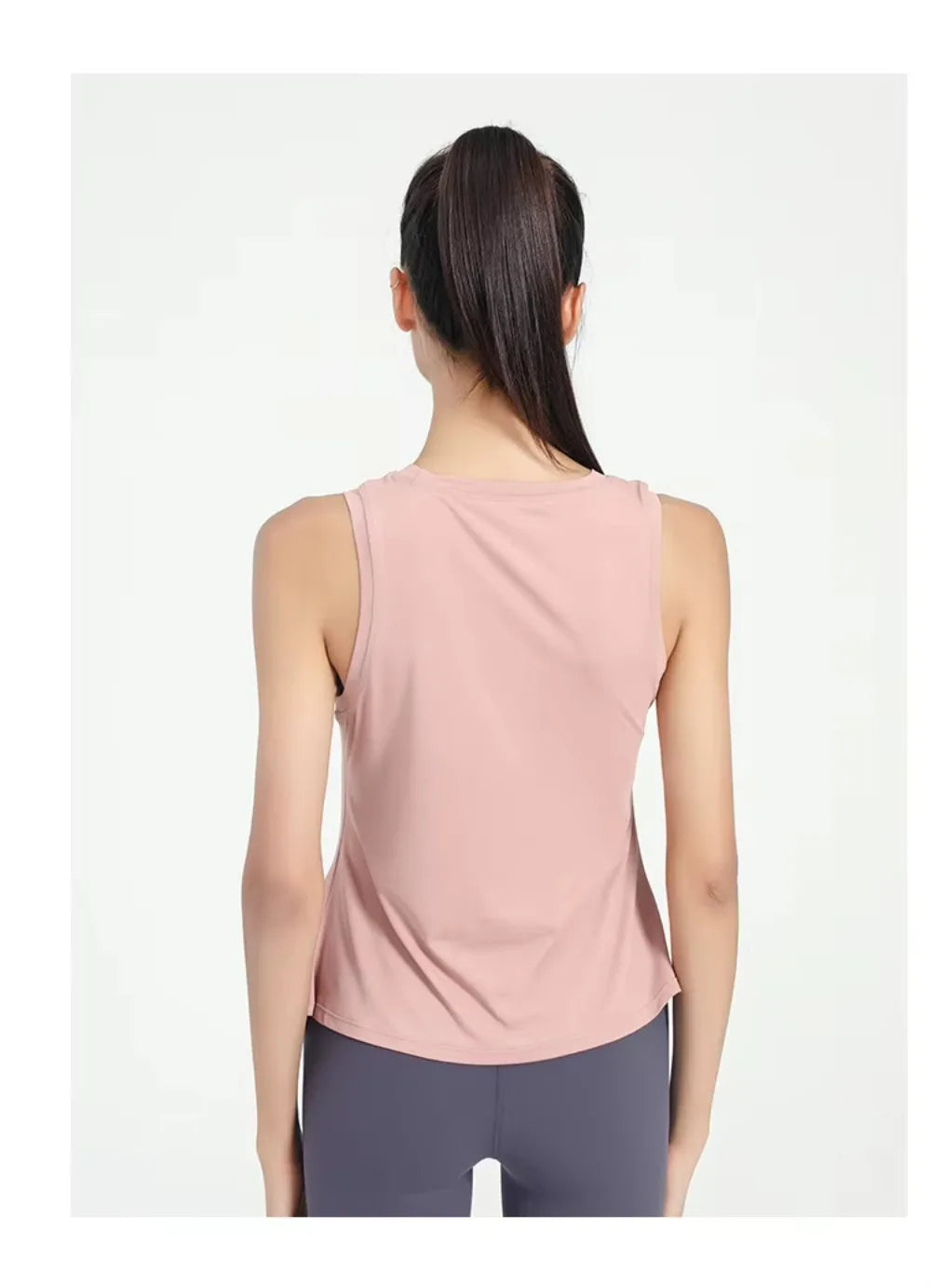 Slit Women's Sports Vest High Stretchy Yoga Pilates Cropped Vest Top for Fitness  Workout BreathableTank Top Female Sportswear
