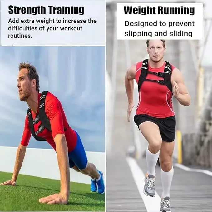 Adjustable Weighted Vest For Men And Women 30Lb Jogging Cardio Training