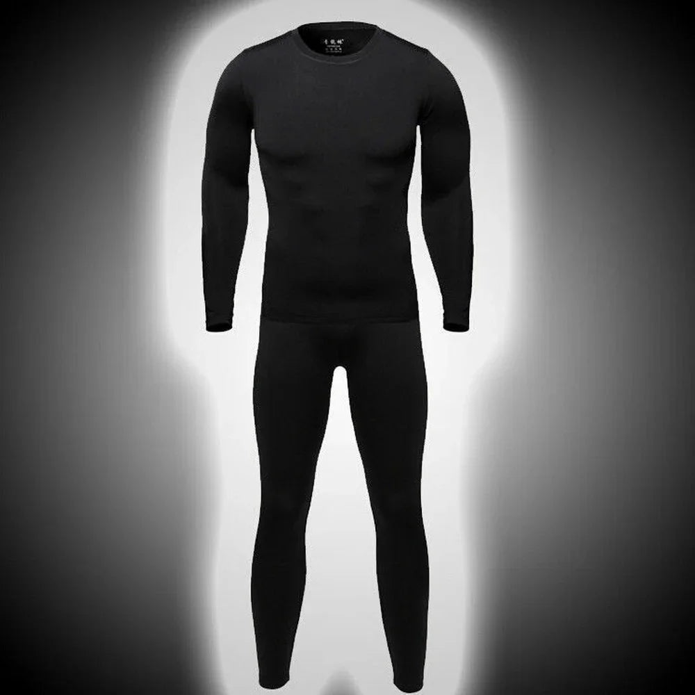 Men's Fleece Lined Thermal Underwear Set Motorcycle Skiing Base Layer Winter Warm Long Sleeve Johns Shirts and Bottoms