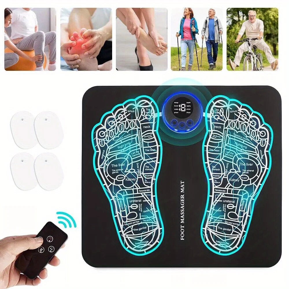 Get Relief With Electric EMS Foot and Leg Massager for Deep Reshaping and Pain Relaxation