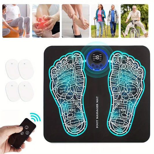 Get Relief With Electric EMS Foot and Leg Massager for Deep Reshaping and Pain Relaxation