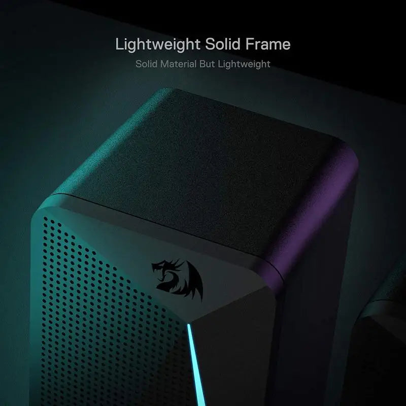 Redragon GS510 Waltz RGB Desktop Speakers 2.0 Channel PC Computer Stereo Speakers with Four Colorful LED Backlight Modes