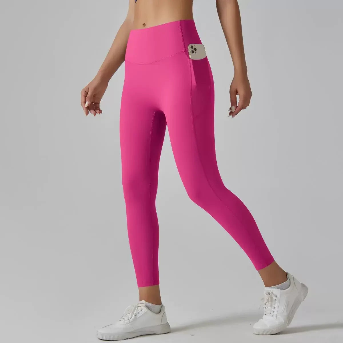 Yoga AL High Waisted Yoga Pants With Abdominal Pockets