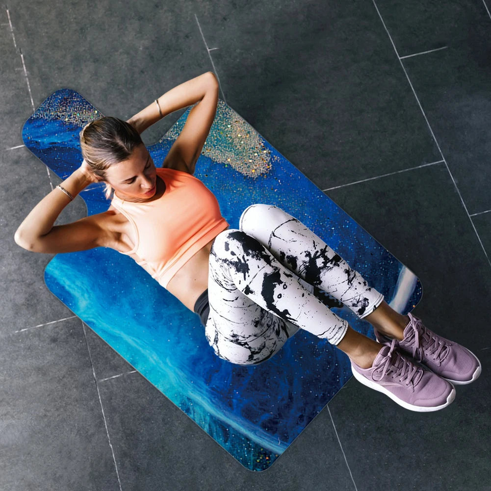 Rubber Yoga Meditation Pad Anti-Slip Fitness Mat Portable
