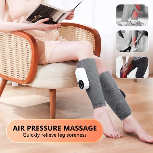 Smart Heating Leg Massage Machine Air Compression USB Rechargeable Wireless Leg Massager