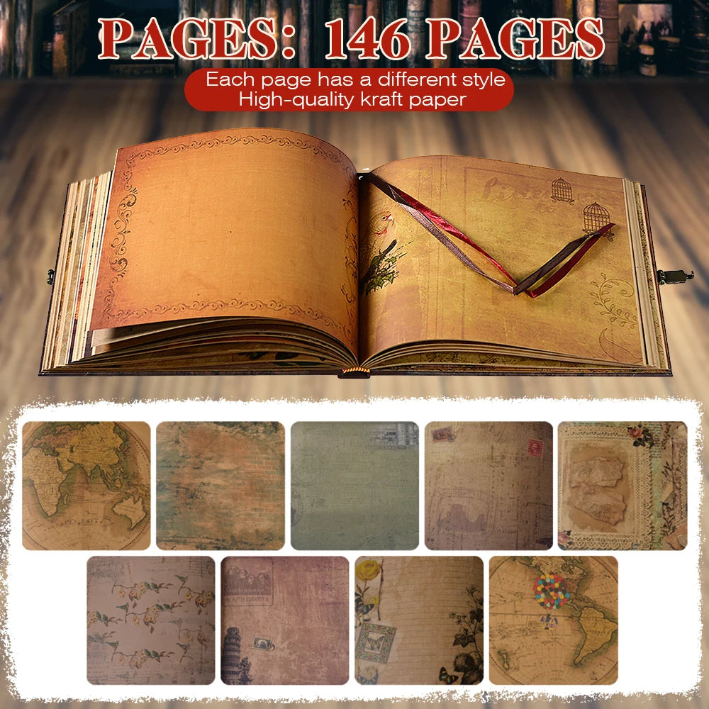 146 Page DIY Adventure Book Handmade Photo Album Scrapbook