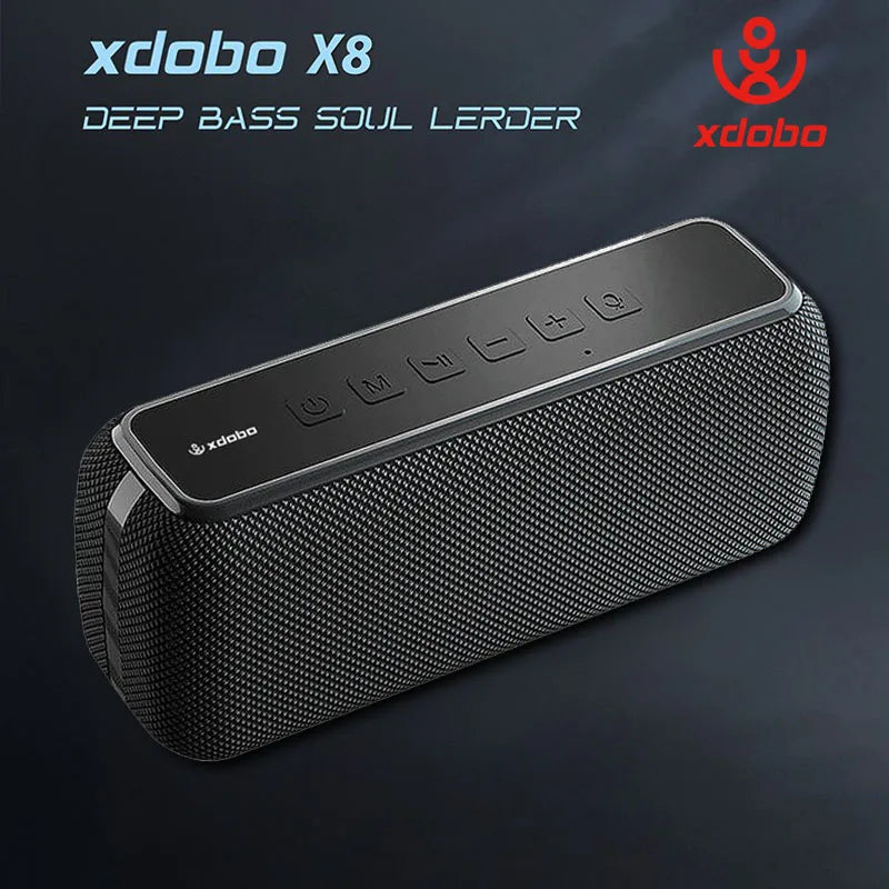 XDOBO X8 Portable 60W Bluetooth Speakers 6600mAh Wireless Bass Subwoofer Sound Box IPX5 Waterproof TWS Boombox