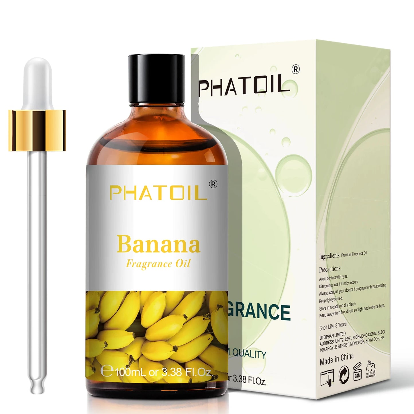 PHATOIL 100ML Coconut Peach Blueberry Mango Fragrance Oil Apple Banana Grape Lemon Aroma Oil for Oil Diffuser Soap Candle Making