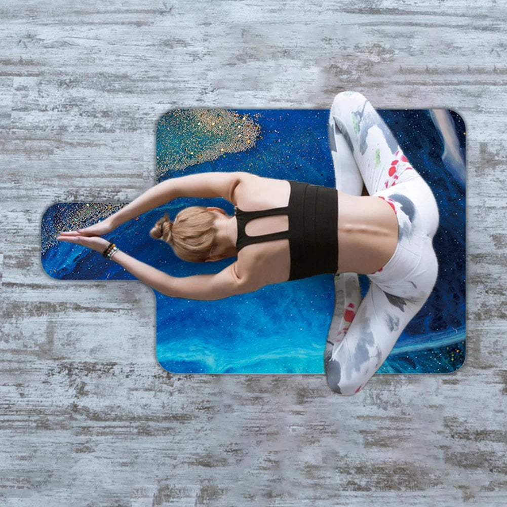 Rubber Yoga Meditation Pad Anti-Slip Fitness Mat Portable