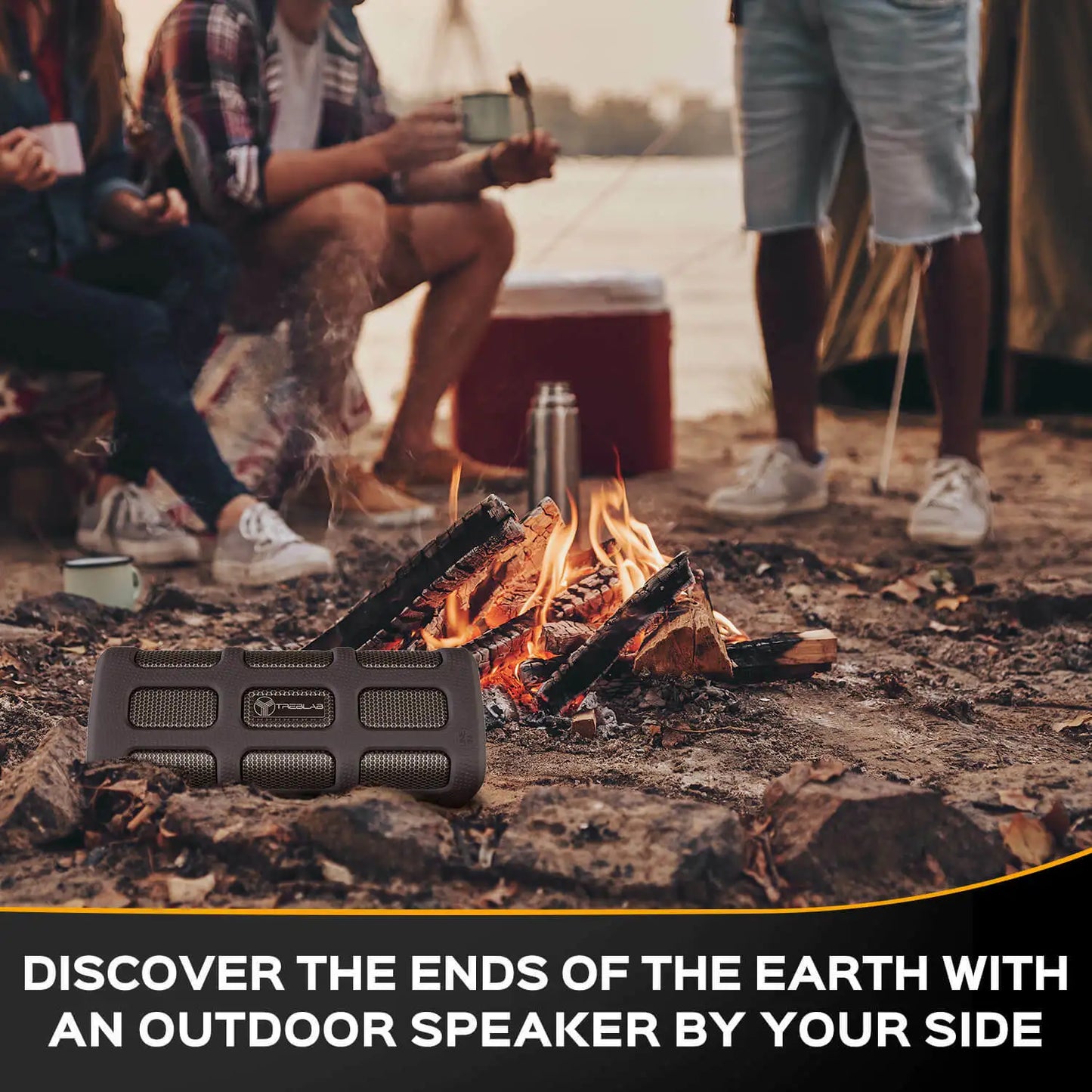 TREBLAB FX100 Bluetooth Portable Wireless Speaker Rugged Outdoors w/ Power Bank