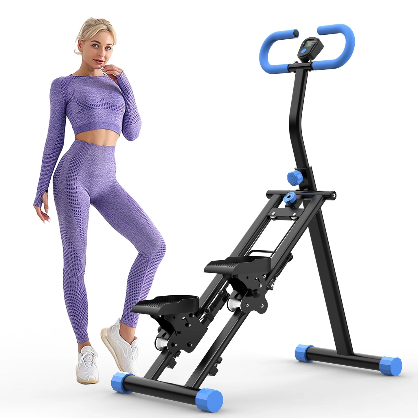 330lbs Stair Stepper Climber Machine with Handlebar - Upgrade Vertical Climber Workout Machine for Full-Body Exercise Climber Fi