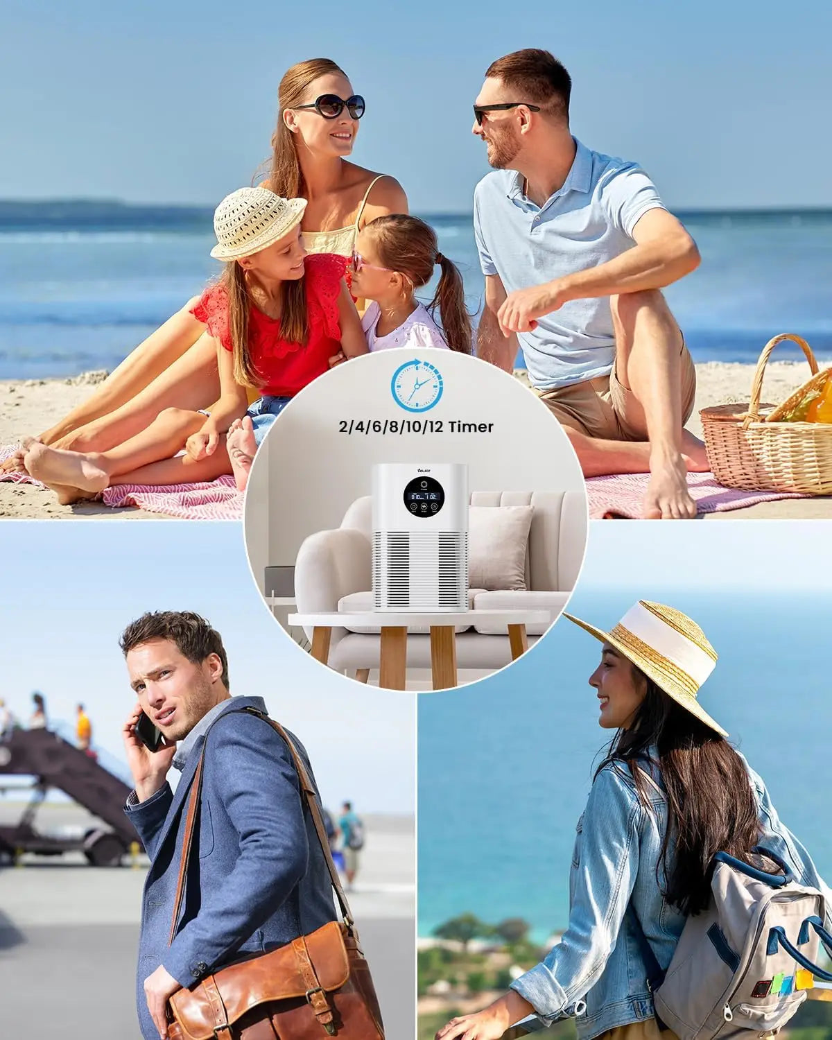H13 True Hepa Air Purifiers for Pets Hair and Smoke 600 sq. ft.