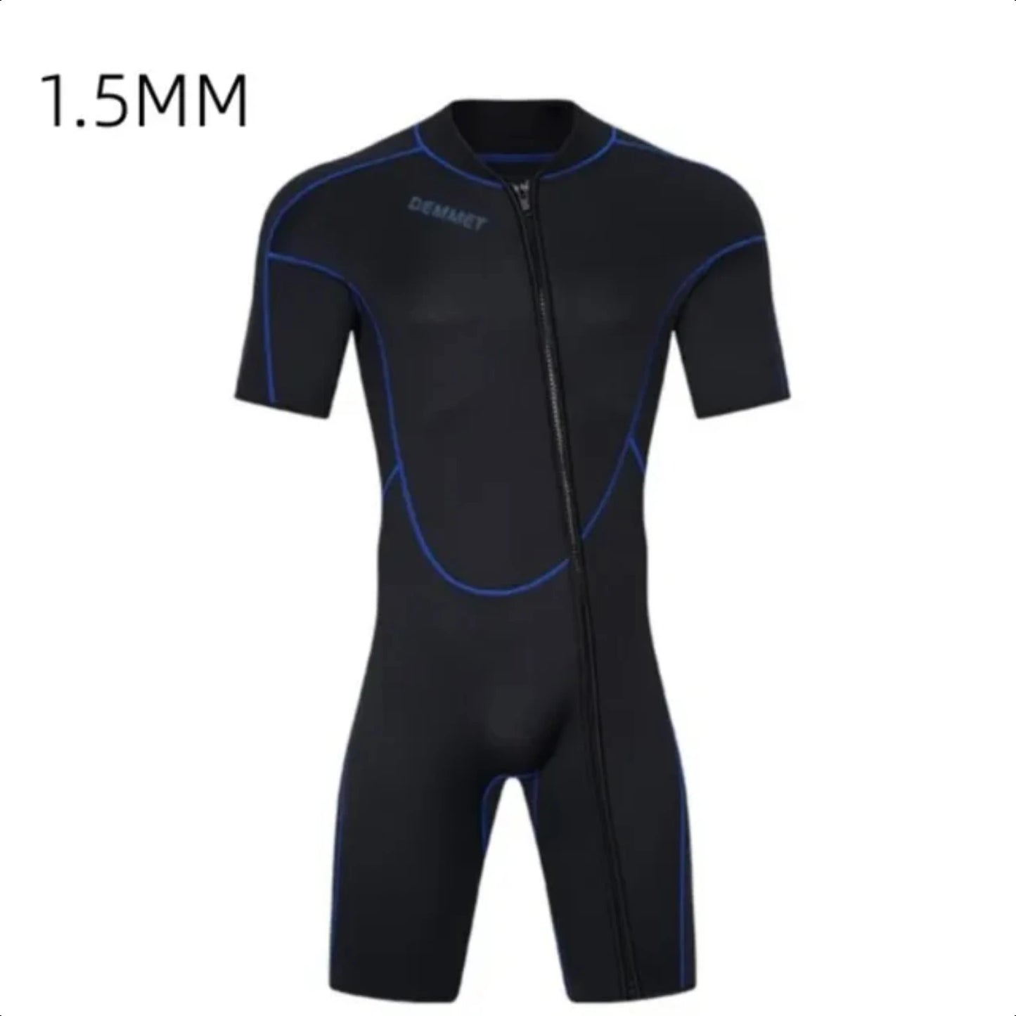 Women Men Short Sleeve Wetsuit 1.5mm Neoprene Full Body