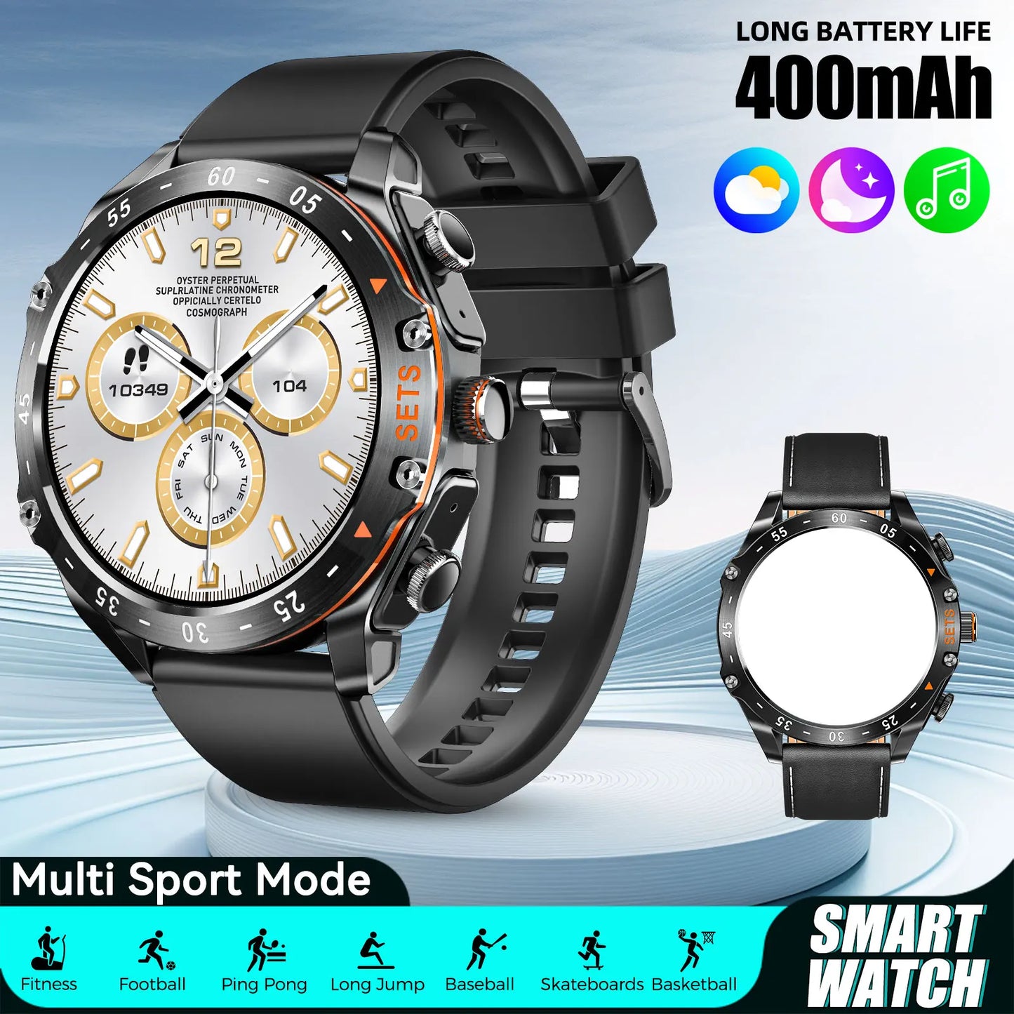 LaNikar New Smart Watches for Men with Earbuds Inside