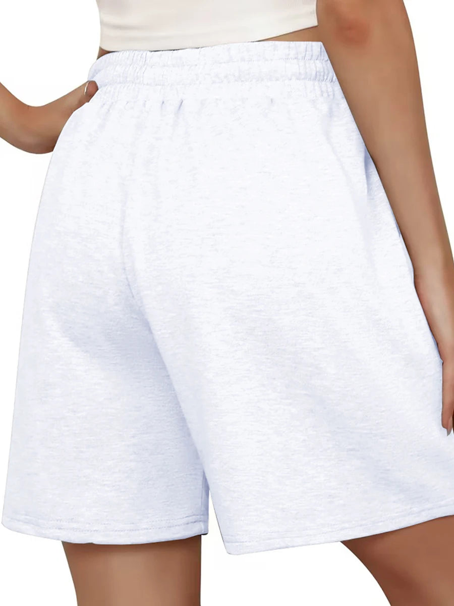 Womens High Waist Yoga Shorts Quick Dry Compression Workout Shorts with Pockets Breathable Running Gym Shorts