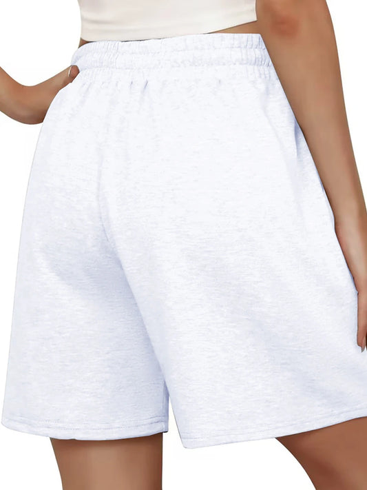 Womens High Waist Yoga Shorts Quick Dry Compression Workout Shorts with Pockets Breathable Running Gym Shorts