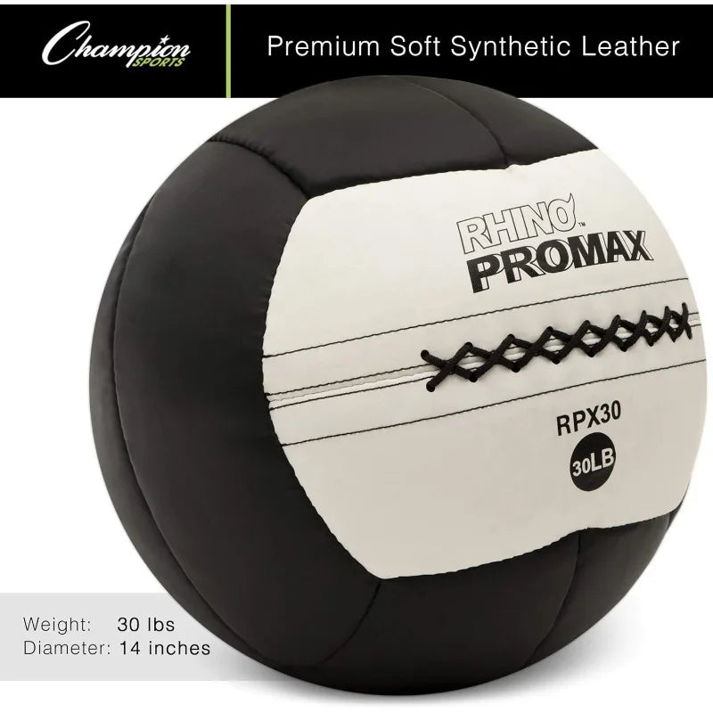 Champion Sports Rhino Promax Slam Balls 10 lb Soft Shell Non-Slip Grip for Weightlifting