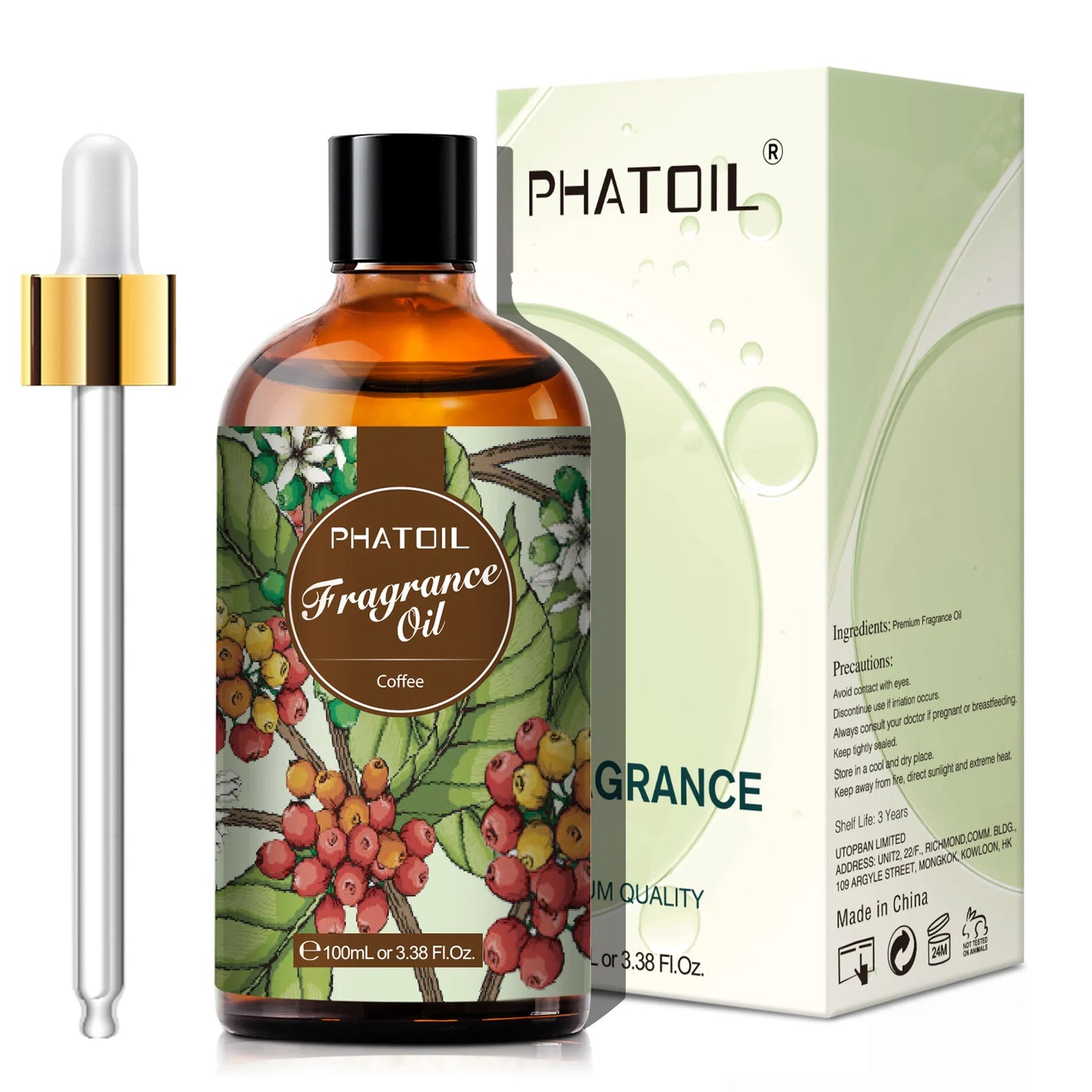 PHATOIL 100ml  White Musk Fragrance Essential Oil  Fresh Linen Honeysuckle Peach Orange Blossom for Aroma Candle Soap Making
