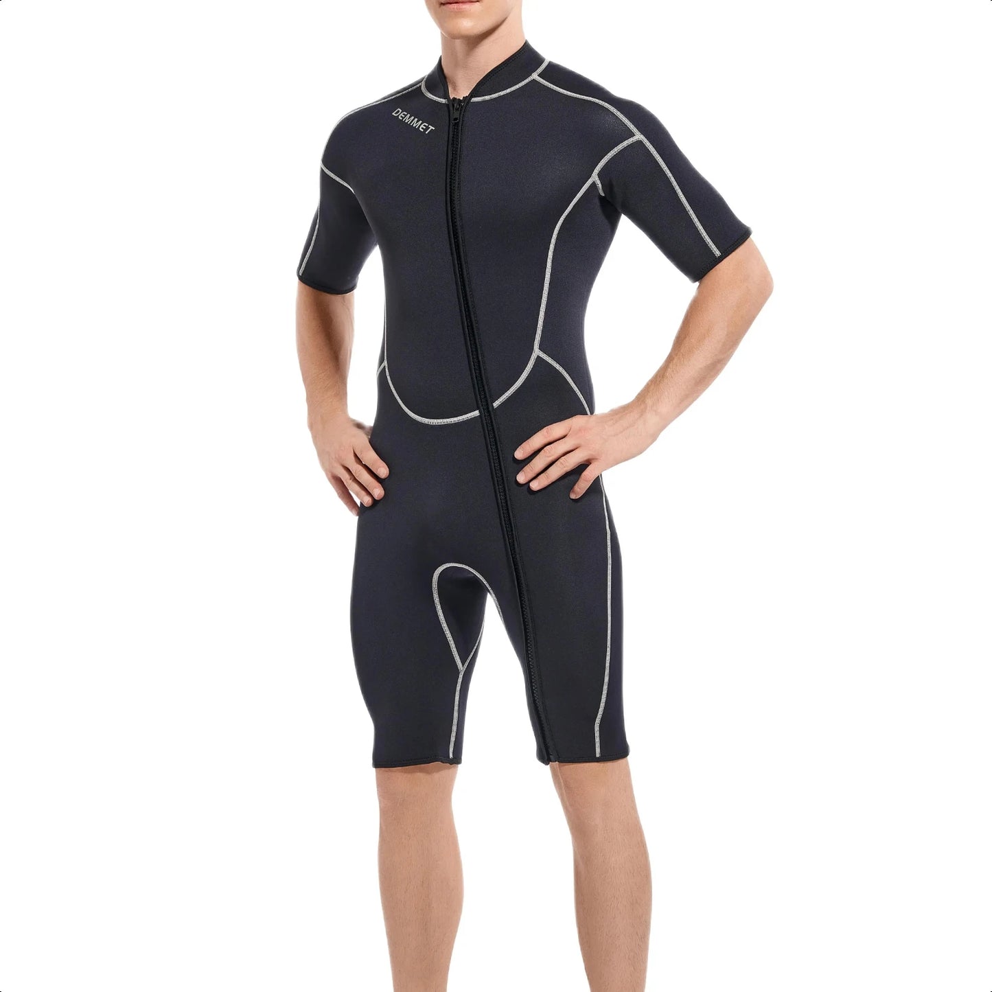 Women Men Short Sleeve Wetsuit 1.5mm Neoprene Full Body