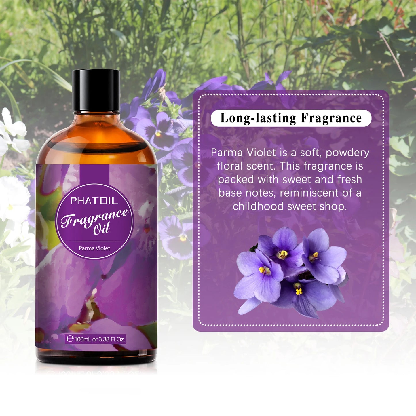 PHATOIL 100ml  White Musk Fragrance Essential Oil  Fresh Linen Honeysuckle Peach Orange Blossom for Aroma Candle Soap Making
