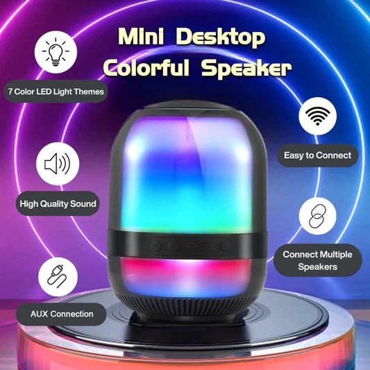 500W Portable Bluetooth Desktop Speakers Wireless TWS Pairing with LED Lights