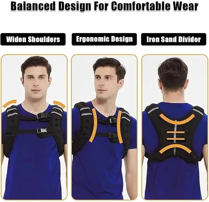 Adjustable Weighted Vest For Men And Women 30Lb Jogging Cardio Training