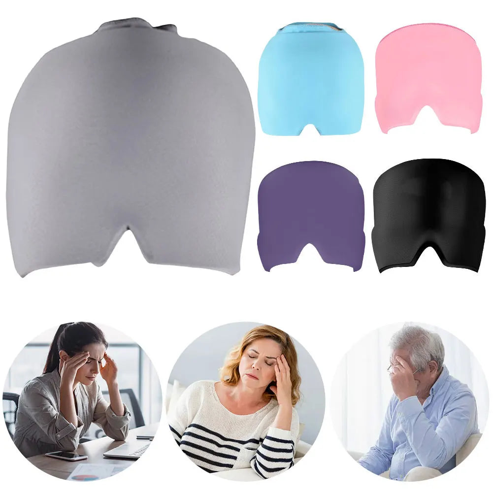 Gel Ice Headache Migraine Relief Hat Cold Compress Therapy Cap