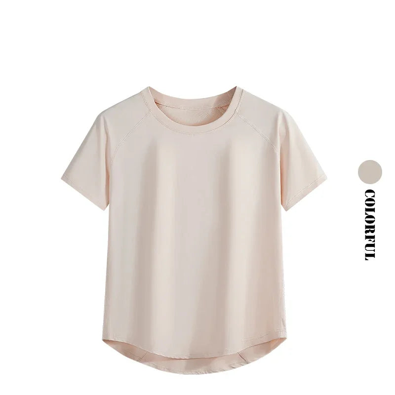 Yoga Tops Sportswear Woman Gym Shirts Breathable Quick Dry Short Sleeve Workout T Shirt Jogger Running T Shirt Yogawear New