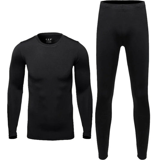 Men's Fleece Lined Thermal Underwear Set Motorcycle Skiing Base Layer Winter Warm Long Sleeve Johns Shirts and Bottoms