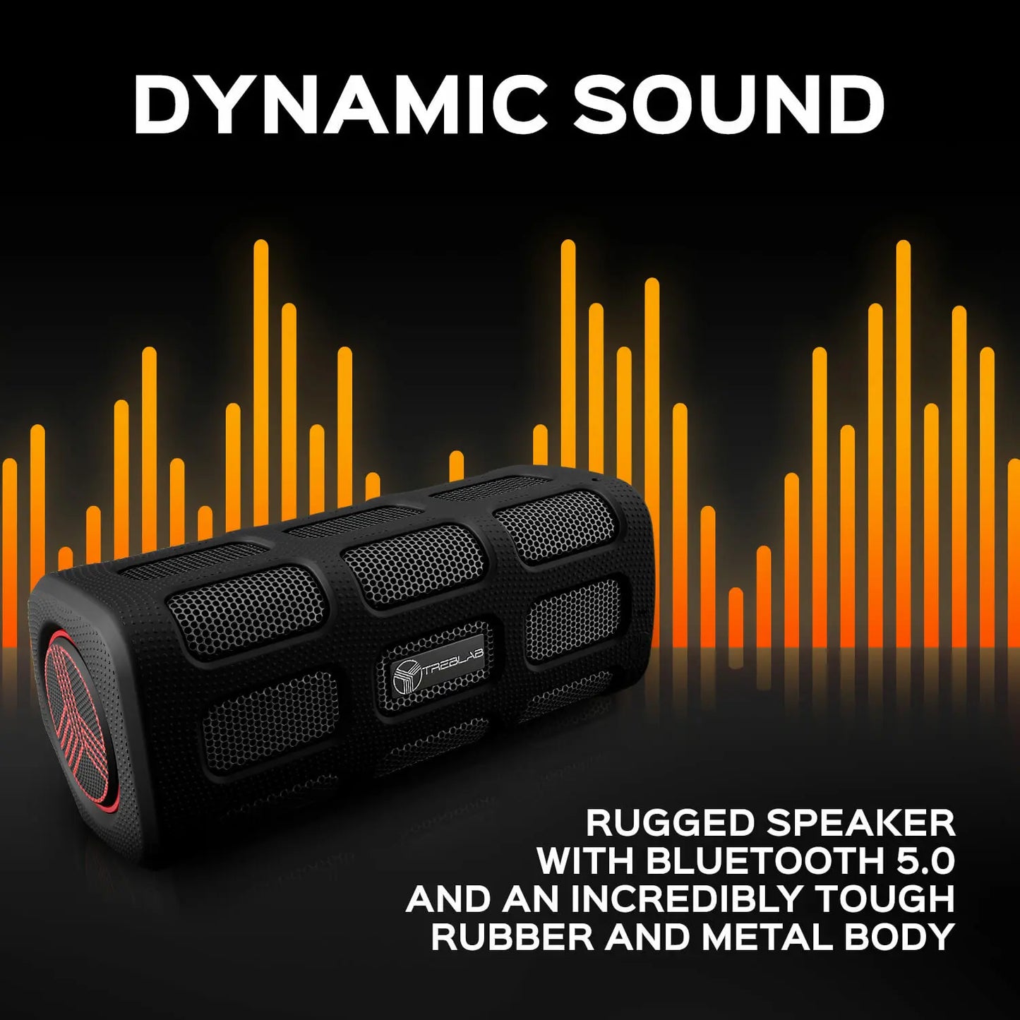 TREBLAB FX100 Bluetooth Portable Wireless Speaker Rugged Outdoors w/ Power Bank