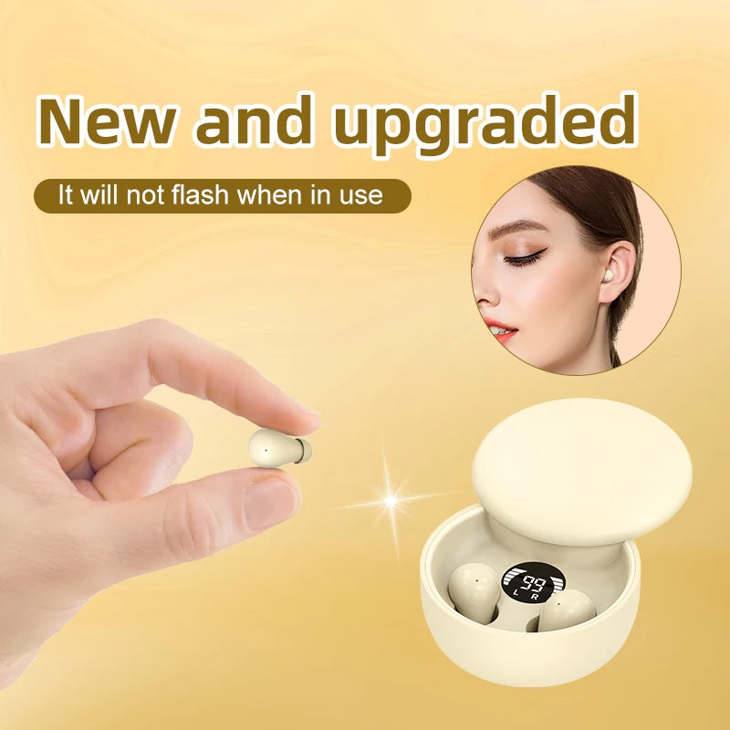 SK26 Bluetooth 5.4 Wireless Earphones Small Earbuds Sleeping Sport Invisible Headphones Bass Sound Quality Headset Sliding Cover