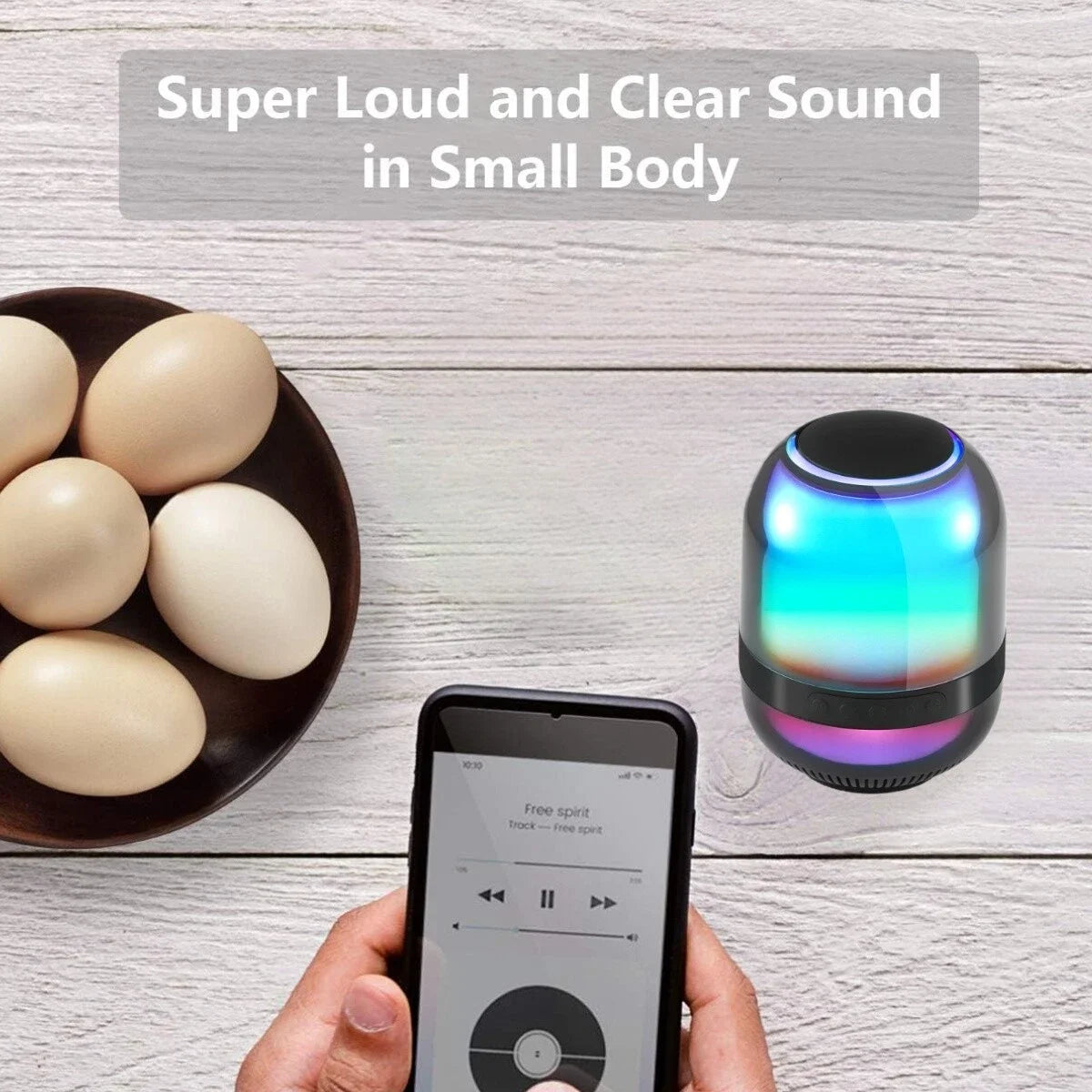 500W Portable Bluetooth Desktop Speakers Wireless TWS Pairing with LED Lights