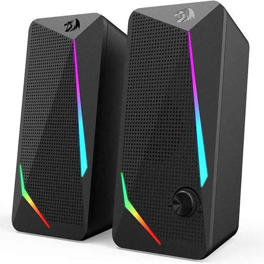 Redragon GS510 Waltz RGB Desktop Speakers 2.0 Channel PC Computer Stereo Speakers with Four Colorful LED Backlight Modes