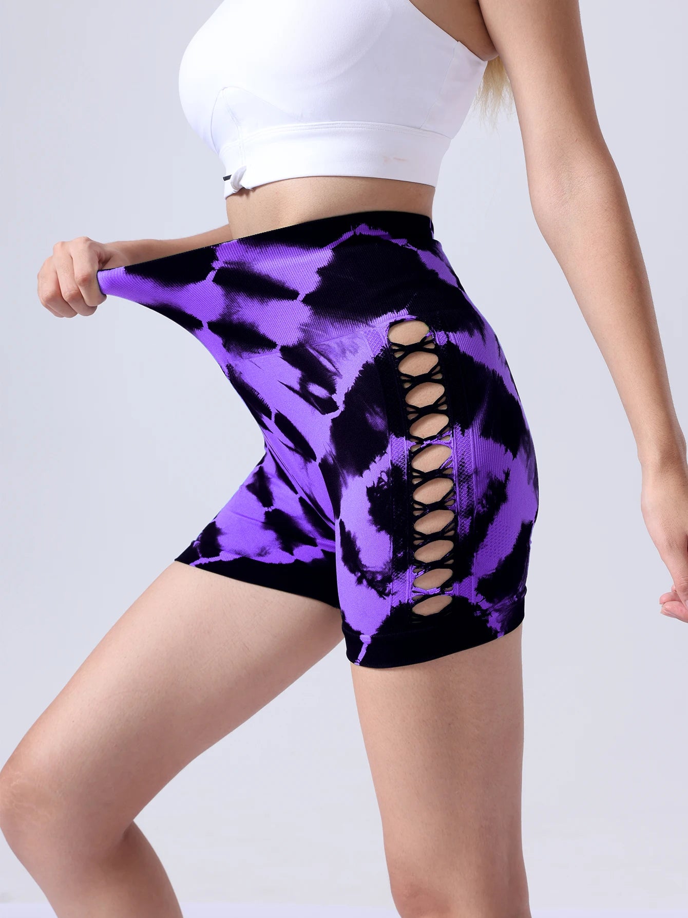 Us Local Women's Workout Activewear Seamless Shorts High Elastic Breathable Quick-Drying Yoga Gym Shorts