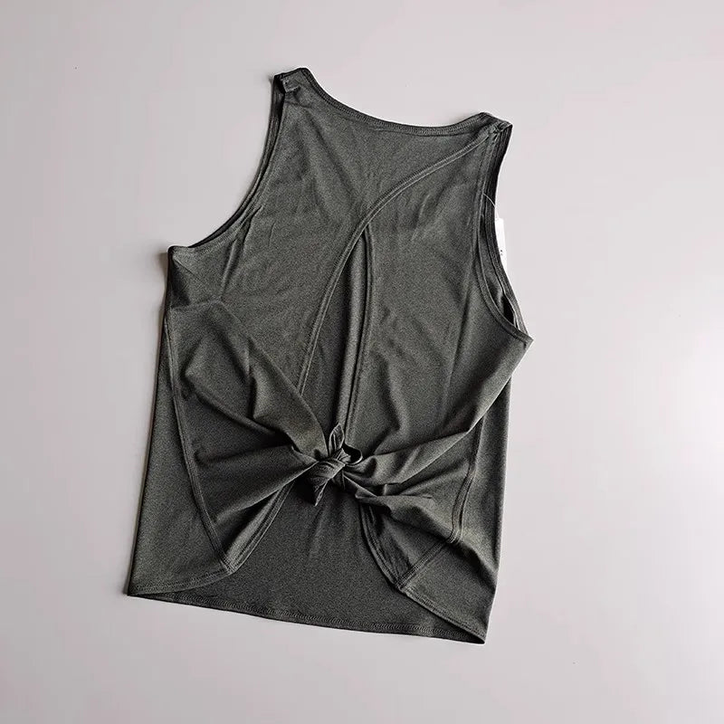 Women's Sleeveless Gym Shirts Tops Yoga Sports Vest Fitness Loose Sport Shirts Female T-Shirts for Workout Exercise Tank Tops