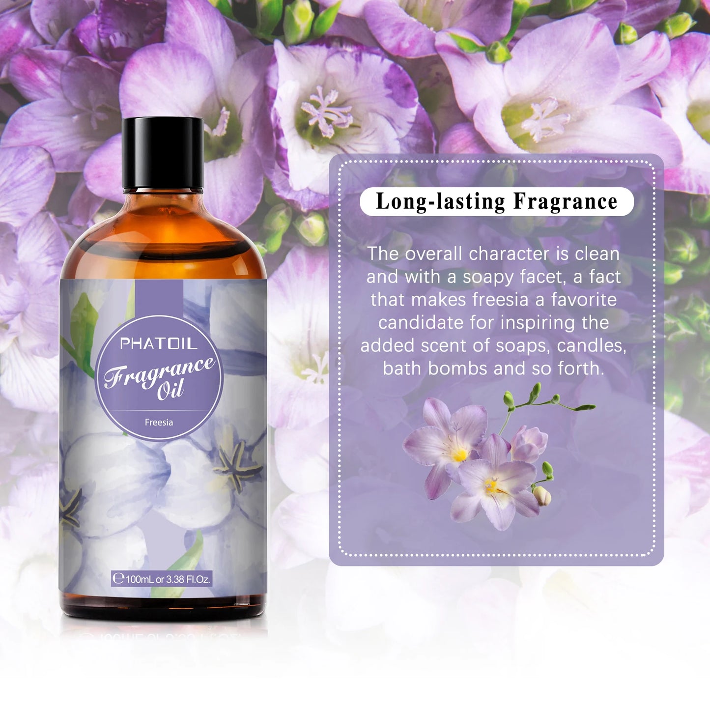PHATOIL 100ml  White Musk Fragrance Essential Oil  Fresh Linen Honeysuckle Peach Orange Blossom for Aroma Candle Soap Making