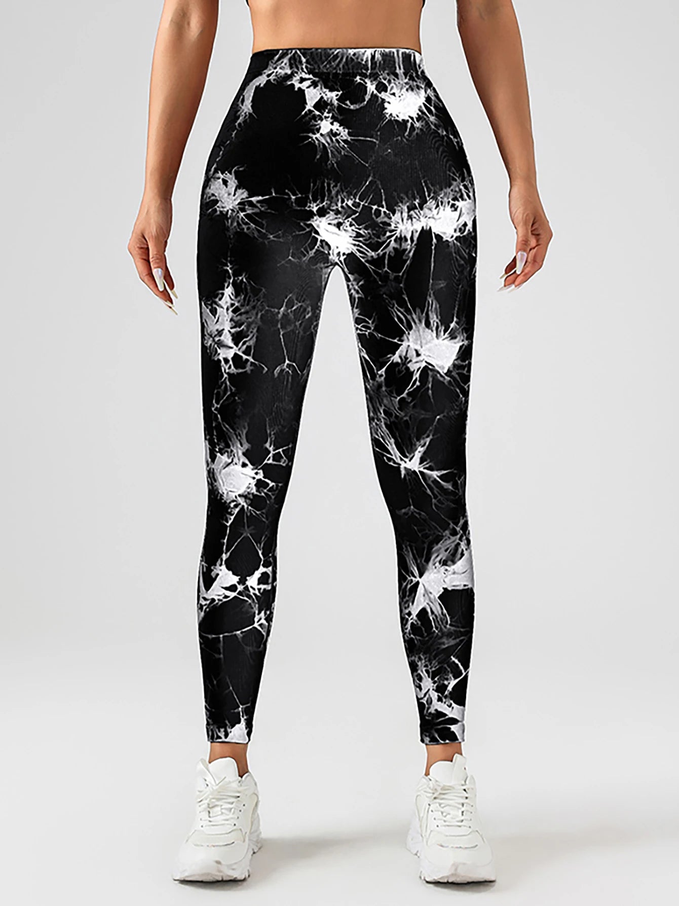 US Local Women’s Spandex Tie Dye Scrunch Butt Lifting Leggings