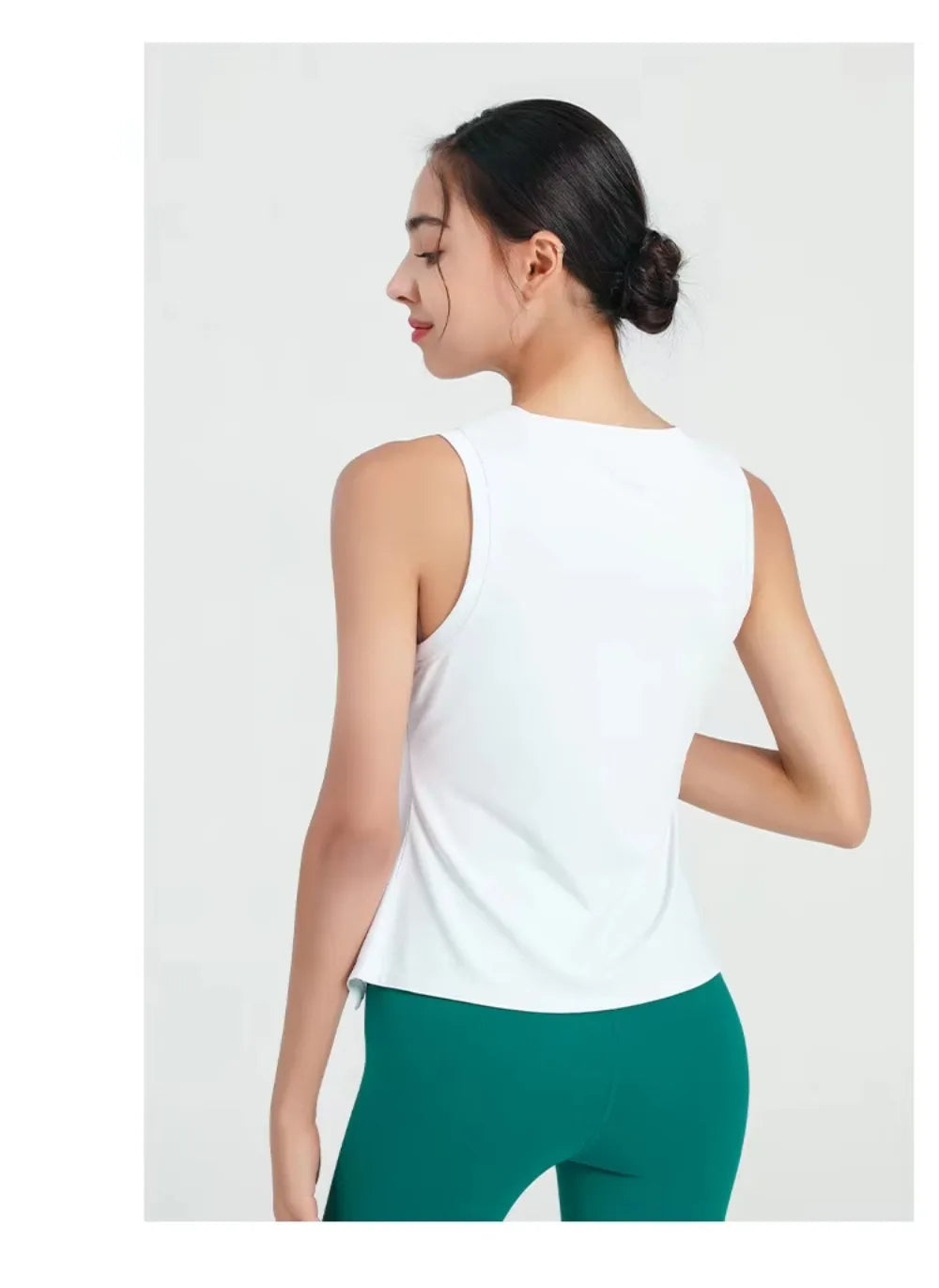 Slit Women's Sports Vest High Stretchy Yoga Pilates Cropped Vest Top for Fitness  Workout BreathableTank Top Female Sportswear