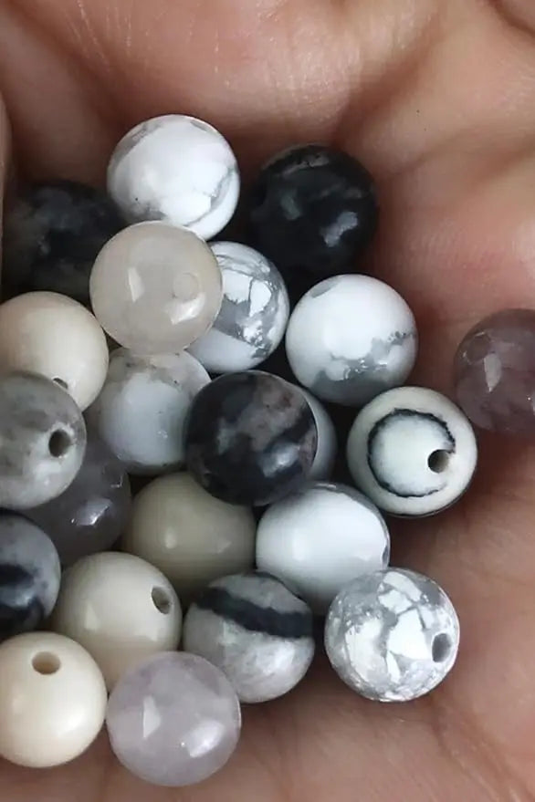 720pcs Natural Stone 6mm Beads, 24 Styles Portable Box Style, Suitable For DIY Beginners And Adults