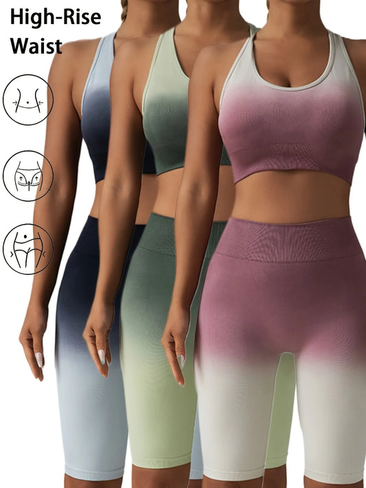 3 Pack US Local Women's Yoga Fitness Yoga Shorts Tummy Control