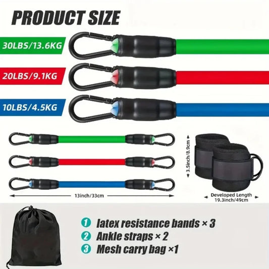 Resistance Bands Set Bodybuilding Gym Equipment Professional